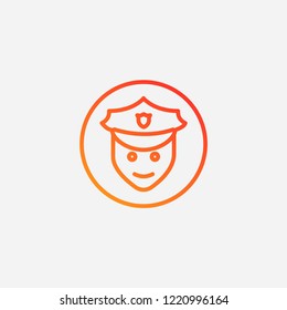 Vector Illustration Police Head Logo Stock Vector (Royalty Free) 1487030930