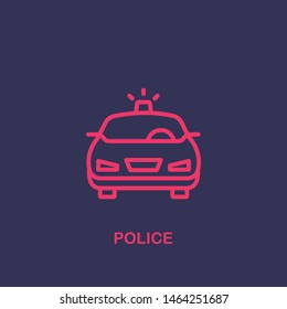 Outline police icon.police vector illustration. Symbol for web and mobile