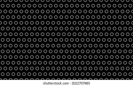 Outline polka dot in minimalistic geometric texture background, seamless pattern, vector illustration