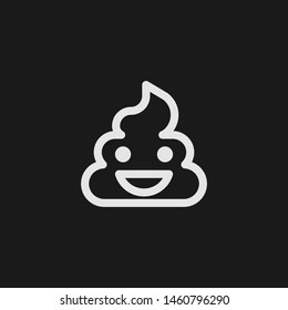 Outline poo vector icon. Poo illustration for web, mobile apps, design. Poo vector symbol.