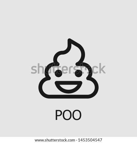 Outline poo vector icon. Poo illustration for web, mobile apps, design. Poo vector symbol.