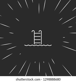 Outline pool icon illustration isolated vector sign symbol