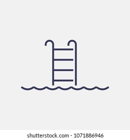 Outline pool icon illustration vector symbol