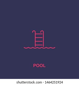Outline pool icon.pool vector illustration. Symbol for web and mobile