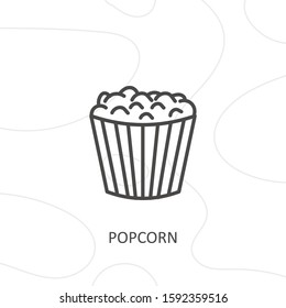 Outline popcorn icon.popcorn vector illustration. Symbol for web and mobile