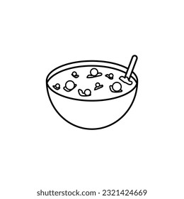 Outline Porridge icon. Element of food for mobile concept and web apps. Thin line Porridge icon can be used for web and mobile. Premium icon on white background