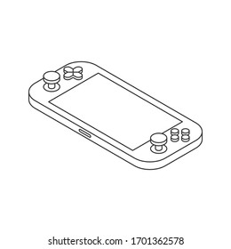 outline portable console icon vector illustration