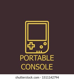 Outline portable console vector icon. Portable console illustration for web, mobile apps, design. Portable console vector symbol.
