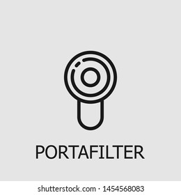 Outline portafilter vector icon. Portafilter illustration for web, mobile apps, design. Portafilter vector symbol.