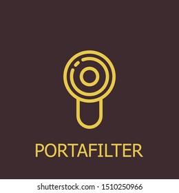 Outline portafilter vector icon. Portafilter illustration for web, mobile apps, design. Portafilter vector symbol.