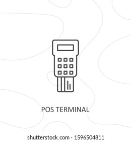 Outline pos terminal icon.pos terminal vector illustration. Symbol for web and mobile