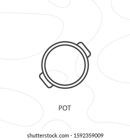 Outline pot icon.pot vector illustration. Symbol for web and mobile