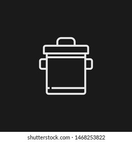 Outline pot vector icon. Pot illustration for web, mobile apps, design. Pot vector symbol.