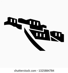 Outline Potala palace pixel perfect vector icon