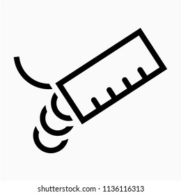 Outline Potato chip pixel perfect vector icon
