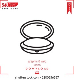 Outline powder Icon. powder icon vector isolated on white background. Graphic design, material-design, Best sellers 2022 icons, mobile application, UI UX design, EPS 10 format vector