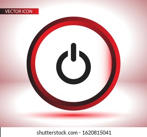 Outline power icon isolated on background. Power symbol for website design, mobile app, logo, power user interface. Editable stroke. Vector illustration. Eps10 power