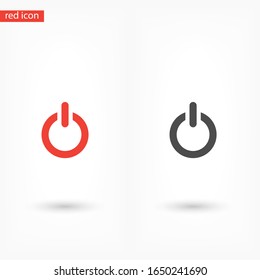 Outline power icon isolated on background. Power symbol for website design, mobile app, logo, power user interface. Editable stroke. Vector illustration. Eps10 power