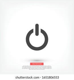 Outline power icon isolated on background. Power symbol for website design, mobile app, logo, power user interface. Editable stroke. Vector illustration. Eps10 power