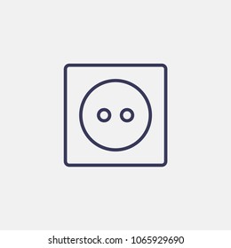 Outline power socket icon illustration vector symbol