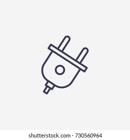 Outline power socket icon illustration vector symbol