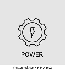 Outline power vector icon. Power illustration for web, mobile apps, design. Power vector symbol.