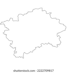 Outline of the Prague city map