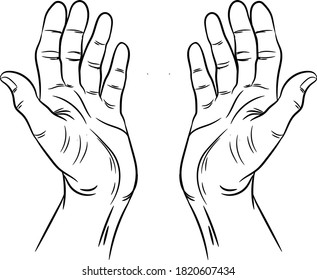 Muslim Hand Praying Isolated On White Stock Vector (Royalty Free ...