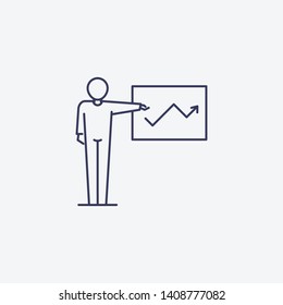 	
Outline presentation icon illustration. isolated vector sign symbol