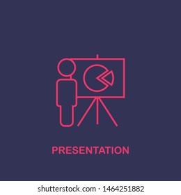 Outline presentation icon.presentation vector illustration. Symbol for web and mobile