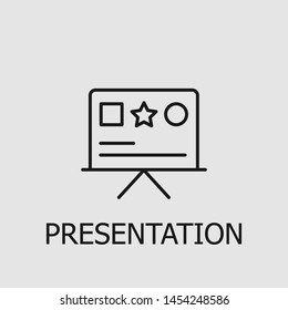 Outline presentation vector icon. Presentation illustration for web, mobile apps, design. Presentation vector symbol.