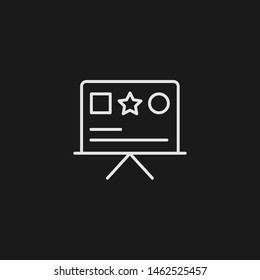 Outline presentation vector icon. Presentation illustration for web, mobile apps, design. Presentation vector symbol.