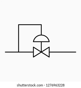 Outline Pressure Control Valve Symbol Vector Stock Vector (Royalty Free ...