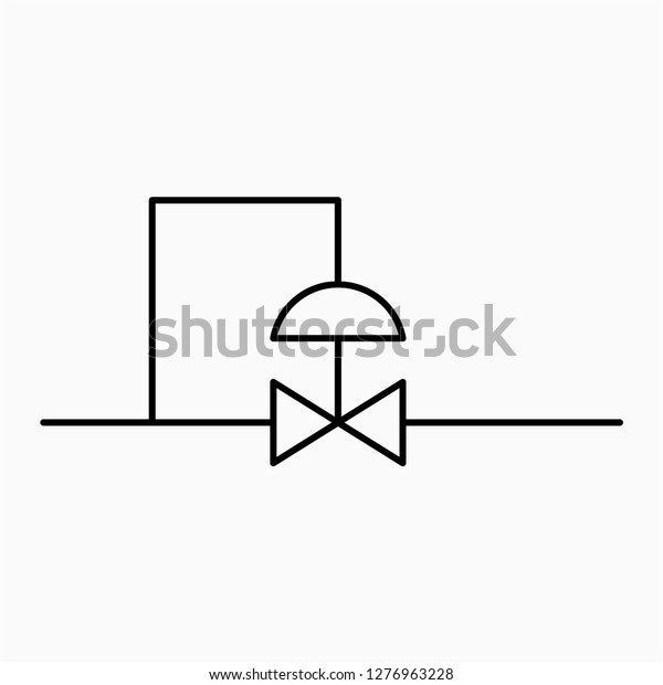 Outline Pressure Control Valve Symbol Vector Stock Vector (Royalty Free