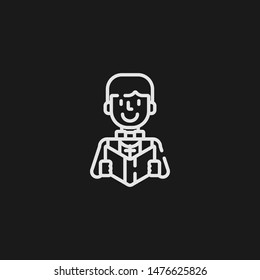 Outline priest vector icon. Priest illustration for web, mobile apps, design. Priest vector symbol.