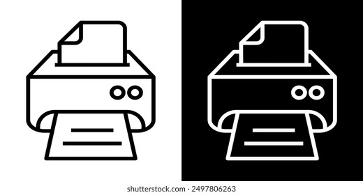 Outline print icon, with editable stroke. Linear diskette sign, memory pictogram. Online print data, memory device. Vector icon, sign, symbol for UI and Animation