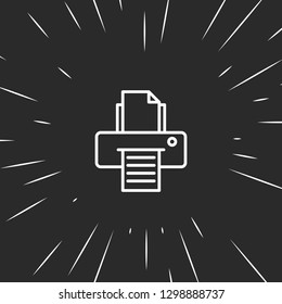 Outline printer icon illustration isolated vector sign symbol