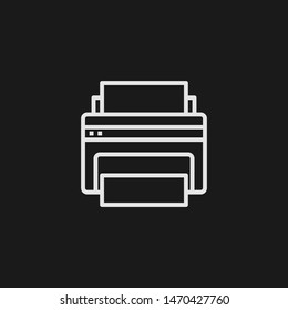 Outline printer vector icon. Printer illustration for web, mobile apps, design. Printer vector symbol.