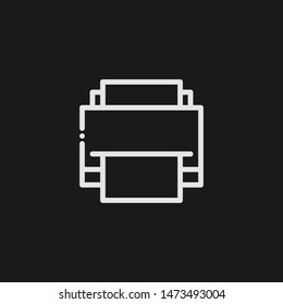 Outline printer vector icon. Printer illustration for web, mobile apps, design. Printer vector symbol.