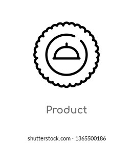 outline product vector icon. isolated black simple line element illustration from miscellaneous concept. editable vector stroke product icon on white background