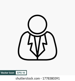 Outline profile vector icon. Profile illustration for web, mobile apps, design. vector symbol.