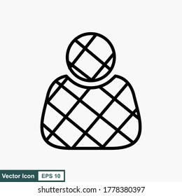 Outline profile vector icon. Profile illustration for web, mobile apps, design. vector symbol.