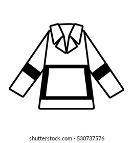 outline protective jacket reflecting strips vector illustration eps 10
