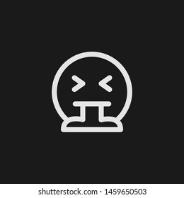 Outline puke vector icon. Puke illustration for web, mobile apps, design. Puke vector symbol.