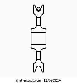 Outline pulley vector icon