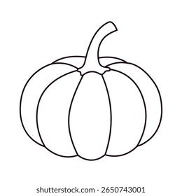 Calabaza de Contorno. Elemento de calabaza de otoño.