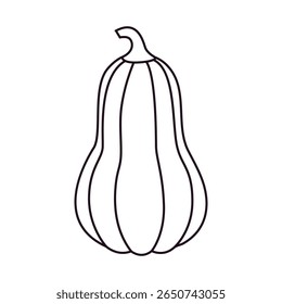 Umriss Kürbis. Herbstkürbis.