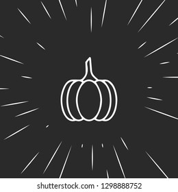 Outline pumpkin icon illustration isolated vector sign symbol