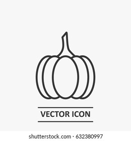 Outline pumpkin  icon illustration vector symbol