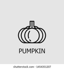 Outline pumpkin vector icon. Pumpkin illustration for web, mobile apps, design. Pumpkin vector symbol.